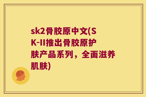 sk2骨胶原中文(SK-II推出骨胶原护肤产品系列,全面滋养) sk2骨胶原中文(SK-II推出骨胶原护肤产品系列,全面滋养)