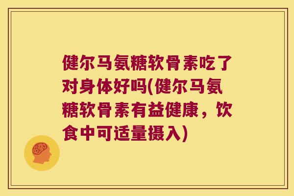 健尔马氨糖软骨素吃了对身体好吗(健尔马氨糖软骨素有益健康，饮食中可适量摄入)