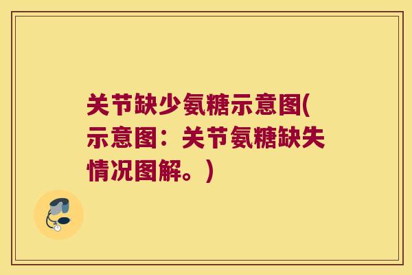 关节缺少氨糖示意图(示意图：关节氨糖缺失情况图解。)