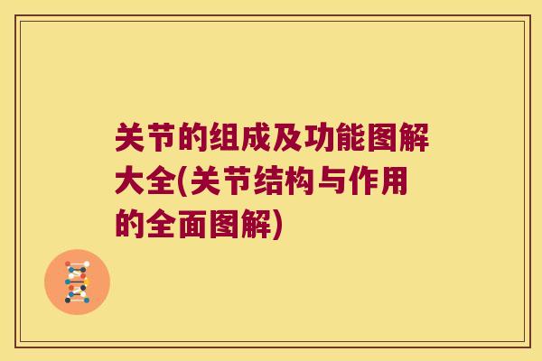 关节的组成及功能图解大全(关节结构与作用的全面图解)