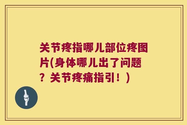 关节疼指哪儿部位疼图片(身体哪儿出了问题?关节指引!) 关节疼指哪儿部位疼图片(身体哪儿出了问题?关节指引!)