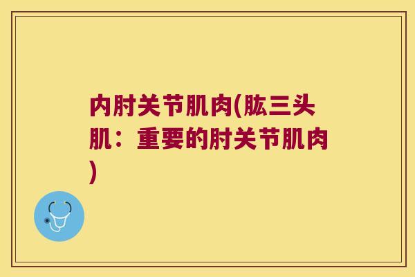 内肘关节肌肉(肱三头肌:重要的肘关节肌肉) 内肘关节肌肉(肱三头肌:重要的肘关节肌肉)