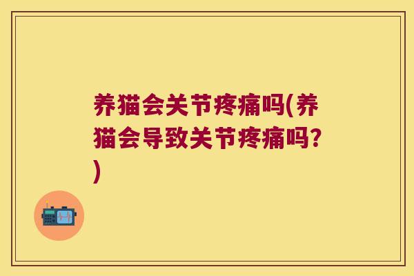 养猫会关节吗(养猫会导致关节吗？)