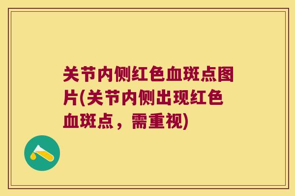 关节内侧红色斑点图片(关节内侧出现红色斑点，需重视)
