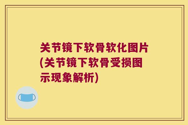 关节镜下软骨软化图片(关节镜下软骨受损图示现象解析) 关节镜下软骨软化图片(关节镜下软骨受损图示现象解析)