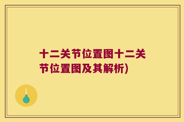 十二关节位置图十二关节位置图及其解析)