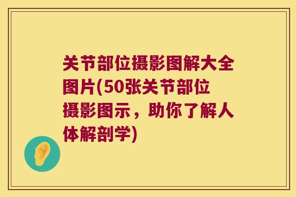 关节部位摄影图解大全图片(50张关节部位摄影图示,助你了解人体解剖学) 关节部位摄影图解大全图片(50张关节部位摄影图示,助你了解人体解剖学)