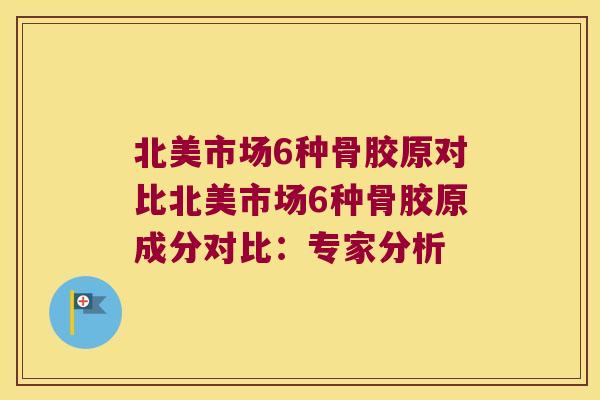 北美市场6种骨胶原对比北美市场6种骨胶原成分对比：专家分析