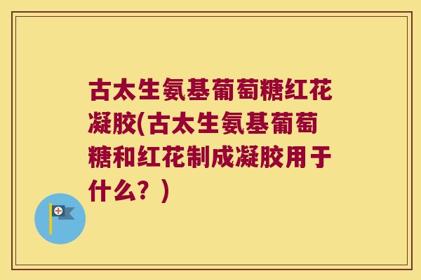 古太生氨基葡萄糖红花凝胶(古太生氨基葡萄糖和红花制成凝胶用于什么？)