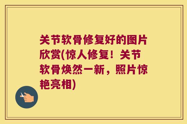 关节软骨修复好的图片欣赏(惊人修复！关节软骨焕然一新，照片惊艳亮相)
