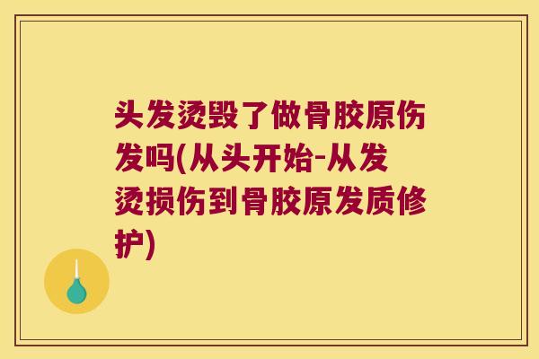 头发烫毁了做骨胶原伤发吗(从头开始-从发烫损伤到骨胶原发质修护)