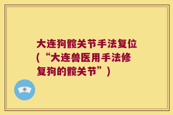 大连狗髋关节手法复位(“大连兽医用手法修复狗的髋关节”)