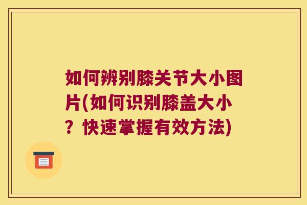 如何辨别膝关节大小图片(如何识别膝盖大小？快速掌握有效方法)