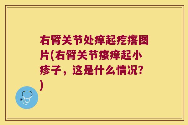 右臂关节处痒起疙瘩图片(右臂关节起小疹子，这是什么情况？)
