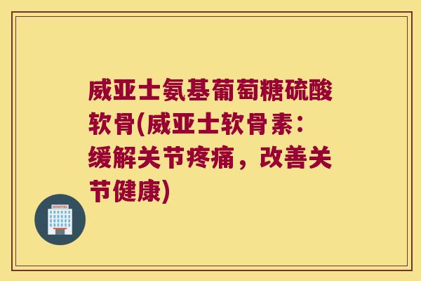 威亚士氨基葡萄糖硫酸软骨(威亚士软骨素:缓解关节,改善关节健康) 威亚士氨基葡萄糖硫酸软骨(威亚士软骨素:缓解关节,改善关节健康)