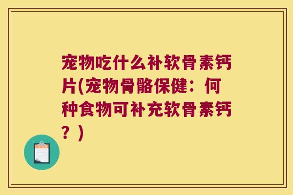 宠物吃什么补软骨素钙片(宠物骨骼保健：何种食物可补充软骨素钙？)