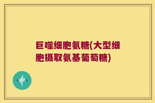 巨噬细胞氨糖(大型细胞摄取氨基葡萄糖)
