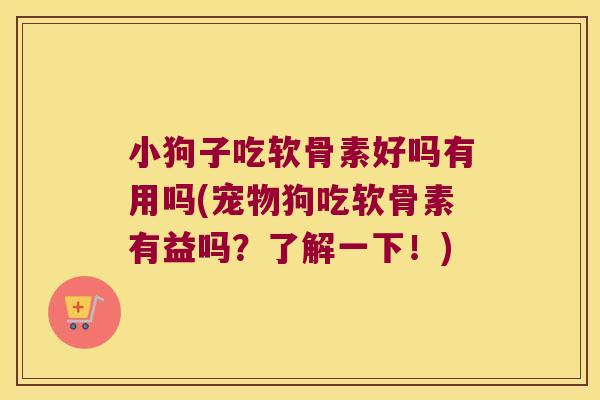 小狗子吃软骨素好吗有用吗(宠物狗吃软骨素有益吗？了解一下！)