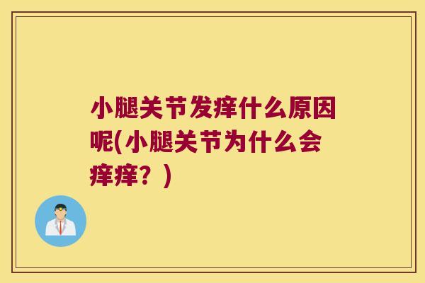 小腿关节发痒什么原因呢(小腿关节为什么会痒痒？)