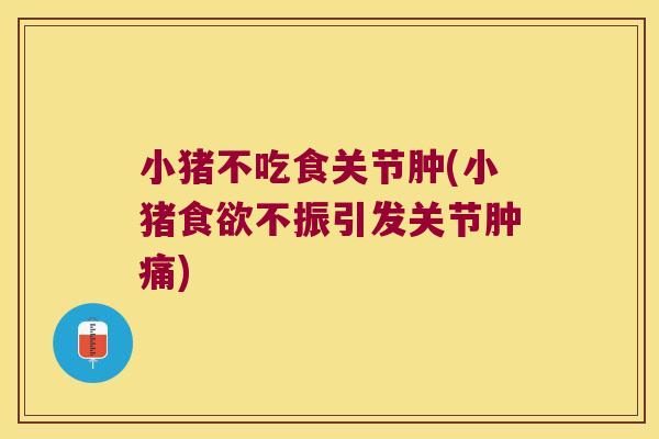 小猪不吃食关节肿(小猪不振引发关节肿痛) 小猪不吃食关节肿(小猪不振引发关节肿痛)