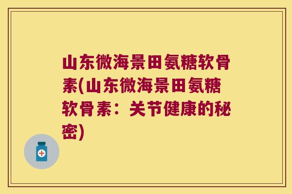 山东微海景田氨糖软骨素(山东微海景田氨糖软骨素：关节健康的秘密)