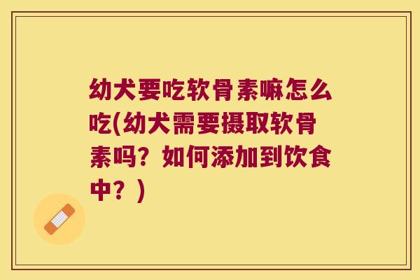 幼犬要吃软骨素嘛怎么吃(幼犬需要摄取软骨素吗？如何添加到饮食中？)