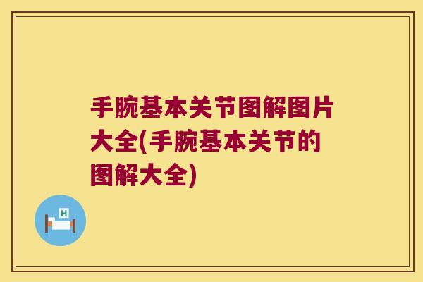 手腕基本关节图解图片大全(手腕基本关节的图解大全)