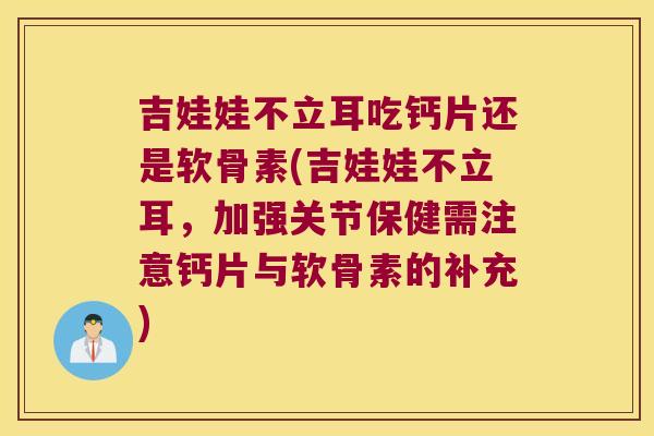吉娃娃不立耳吃钙片还是软骨素(吉娃娃不立耳，加强关节保健需注意钙片与软骨素的补充)