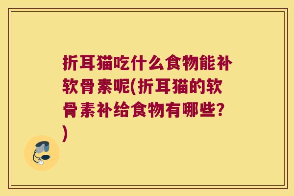 折耳猫吃什么食物能补软骨素呢(折耳猫的软骨素补给食物有哪些？)