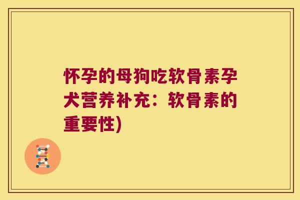 怀孕的母狗吃软骨素孕犬营养补充:软骨素的重要性) 怀孕的母狗吃软骨素孕犬营养补充:软骨素的重要性)