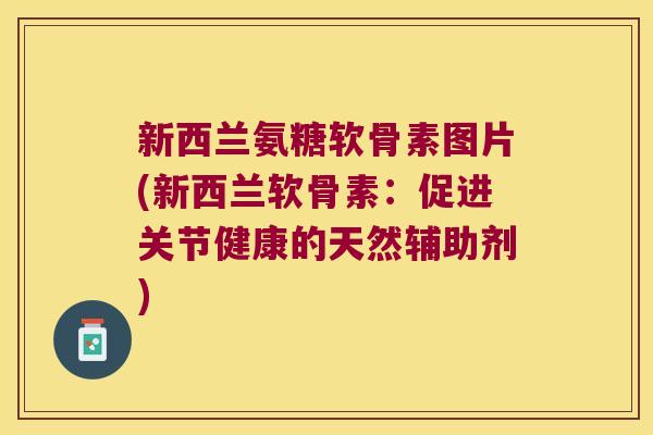 新西兰氨糖软骨素图片(新西兰软骨素：促进关节健康的天然辅助剂)