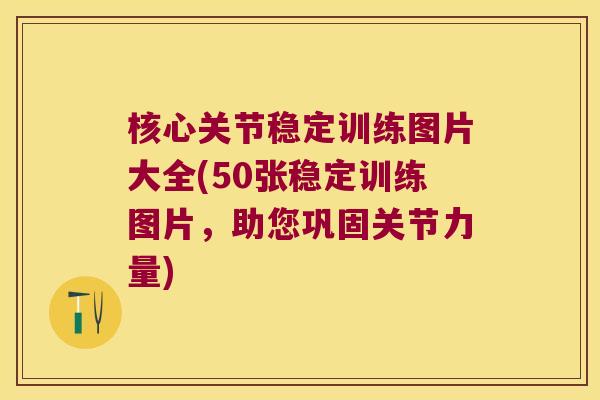 核心关节稳定训练图片大全(50张稳定训练图片，助您巩固关节力量)