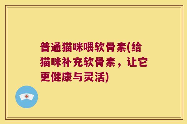 普通猫咪喂软骨素(给猫咪补充软骨素，让它更健康与灵活)