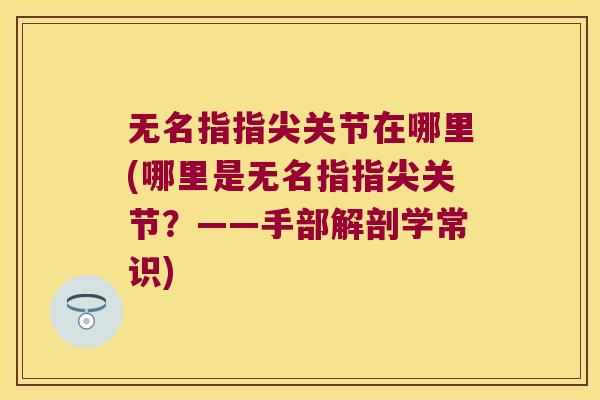 无名指指尖关节在哪里(哪里是无名指指尖关节?——手部解剖学常识) 无名指指尖关节在哪里(哪里是无名指指尖关节?——手部解剖学常识)