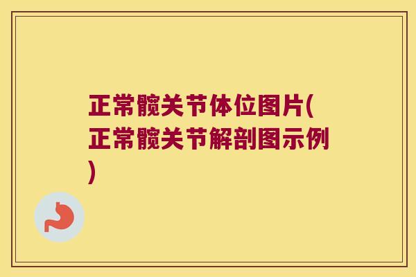 正常髋关节体位图片(正常髋关节解剖图示例) 正常髋关节体位图片(正常髋关节解剖图示例)