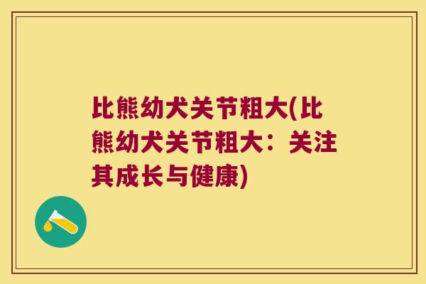 比熊幼犬关节粗大(比熊幼犬关节粗大:关注其成长与健康) 比熊幼犬关节粗大(比熊幼犬关节粗大:关注其成长与健康)