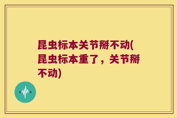 昆虫标本关节掰不动(昆虫标本重了,关节掰不动) 昆虫标本关节掰不动(昆虫标本重了,关节掰不动)