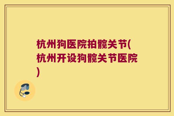 杭州狗医院拍髋关节(杭州开设狗髋关节医院) 杭州狗医院拍髋关节(杭州开设狗髋关节医院)