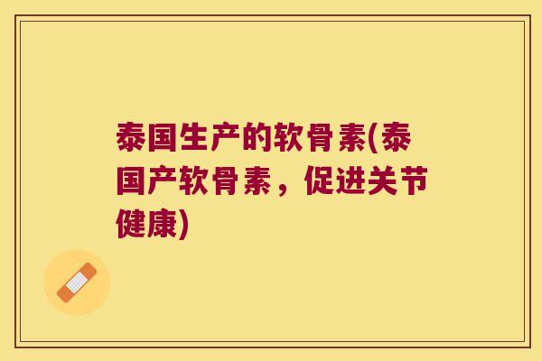 泰国生产的软骨素(泰国产软骨素，促进关节健康)