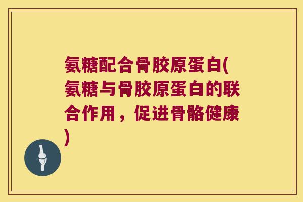氨糖配合骨胶原蛋白(氨糖与骨胶原蛋白的联合作用，促进骨骼健康)