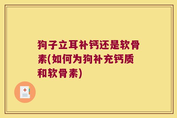 狗子立耳补钙还是软骨素(如何为狗补充钙质和软骨素)