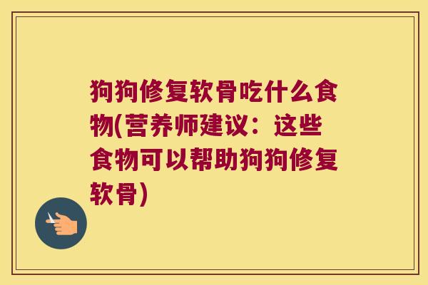 狗狗修复软骨吃什么食物(营养师建议：这些食物可以帮助狗狗修复软骨)