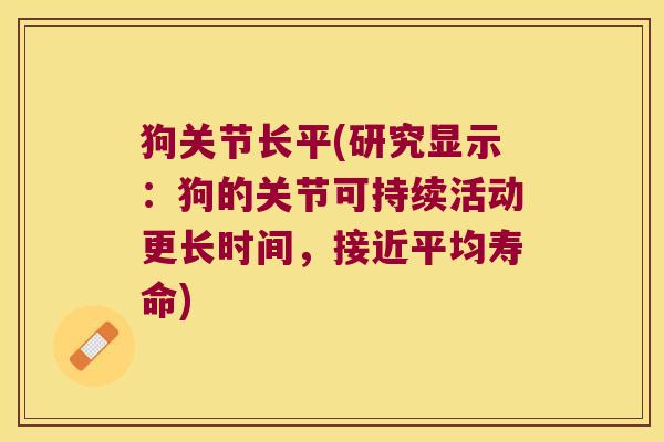狗关节长平(研究显示：狗的关节可持续活动更长时间，接近平均寿命)