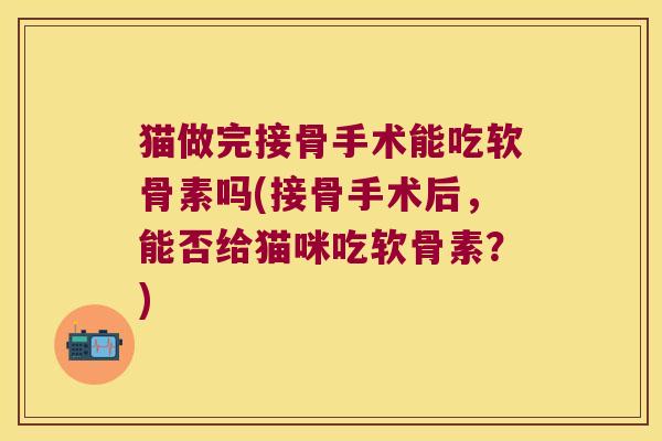 猫做完接骨手术能吃软骨素吗(接骨手术后，能否给猫咪吃软骨素？)