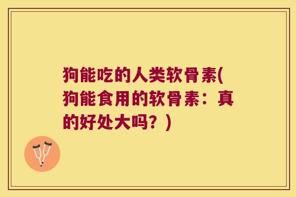 狗能吃的人类软骨素(狗能食用的软骨素：真的好处大吗？)