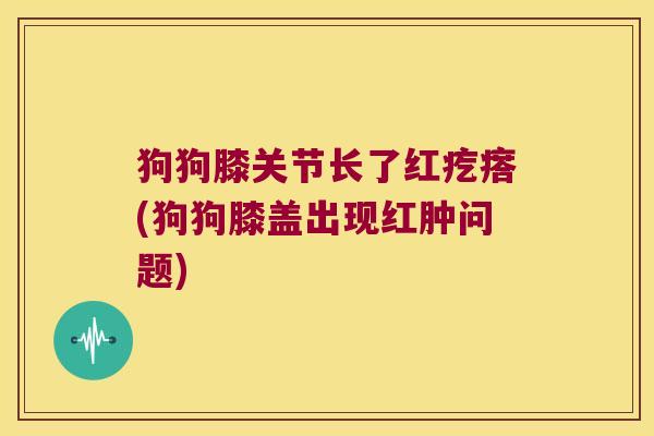 狗狗膝关节长了红疙瘩(狗狗膝盖出现红肿问题) 狗狗膝关节长了红疙瘩(狗狗膝盖出现红肿问题)