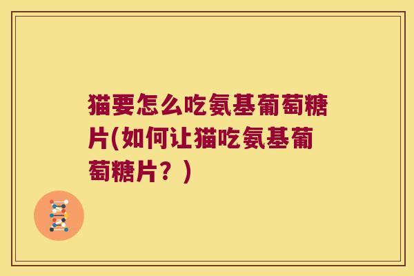 猫要怎么吃氨基葡萄糖片(如何让猫吃氨基葡萄糖片？)