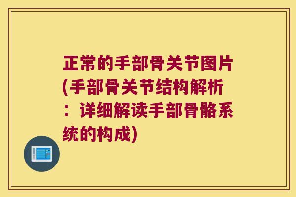 正常的手部骨关节图片(手部骨关节结构解析：详细解读手部骨骼系统的构成)