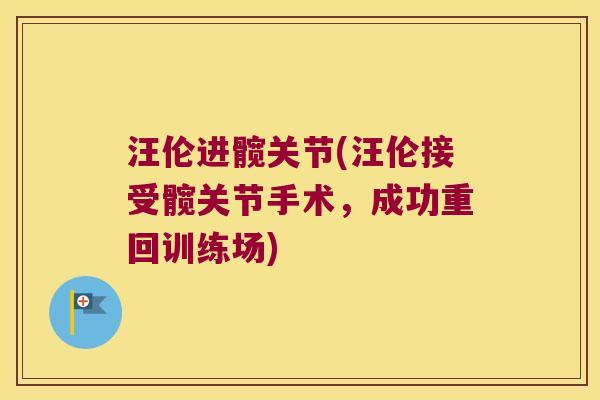 汪伦进髋关节(汪伦接受髋关节手术,成功重回训练场) 汪伦进髋关节(汪伦接受髋关节手术,成功重回训练场)