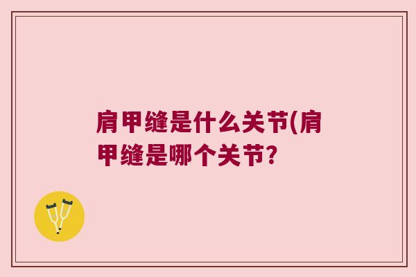 肩甲缝是什么关节(肩甲缝是哪个关节？